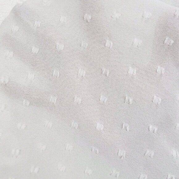 White Cute Women's V-Neck Puff Sleeve Blouse - Picture 7 of 7